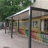 SHARP Plaza with multi-coloured Arc bicyle stand, Nyköping